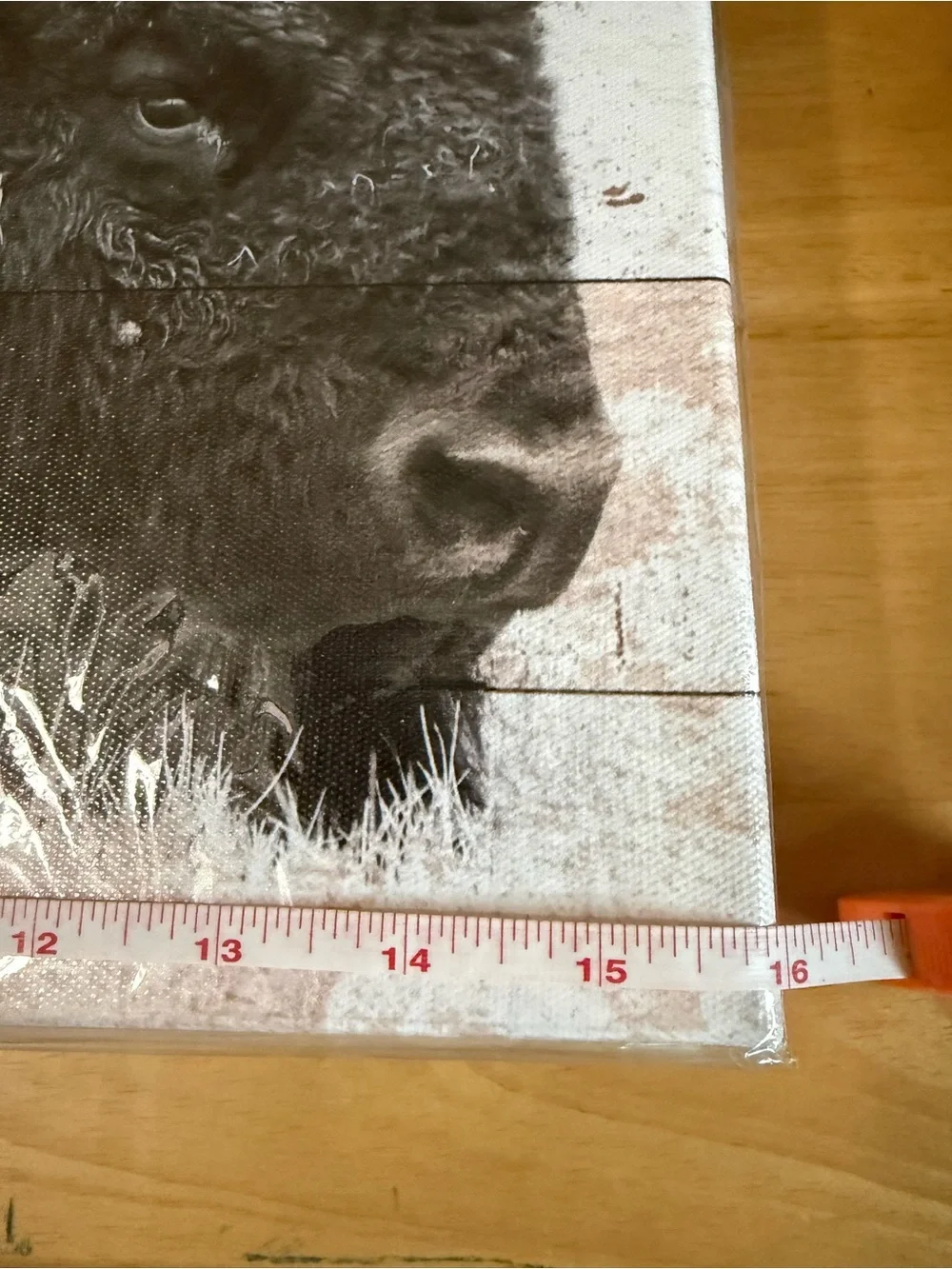 KLVOS 3 pcs Rustic Bison Wall Art - Neutral Tones